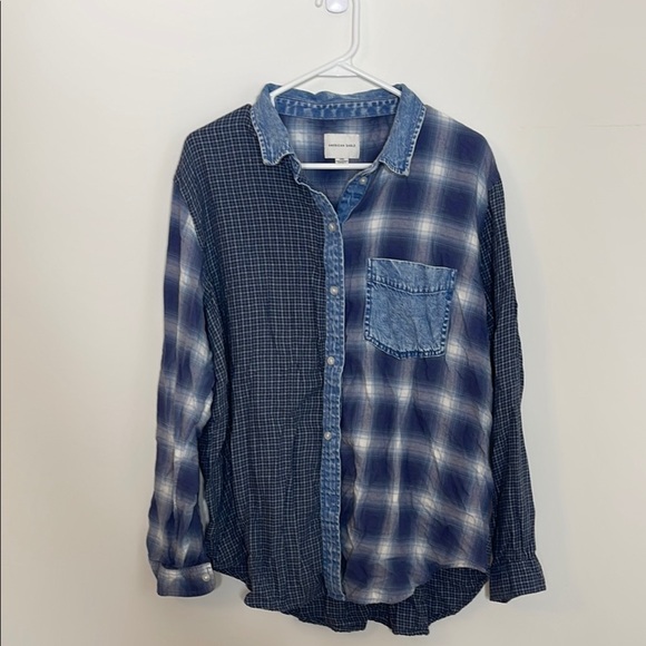 American Eagle Outfitters Tops - American Eagle Outfitters Blue Button Down Shirt